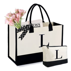 Monogram Tote Bag and Zipper Pouch