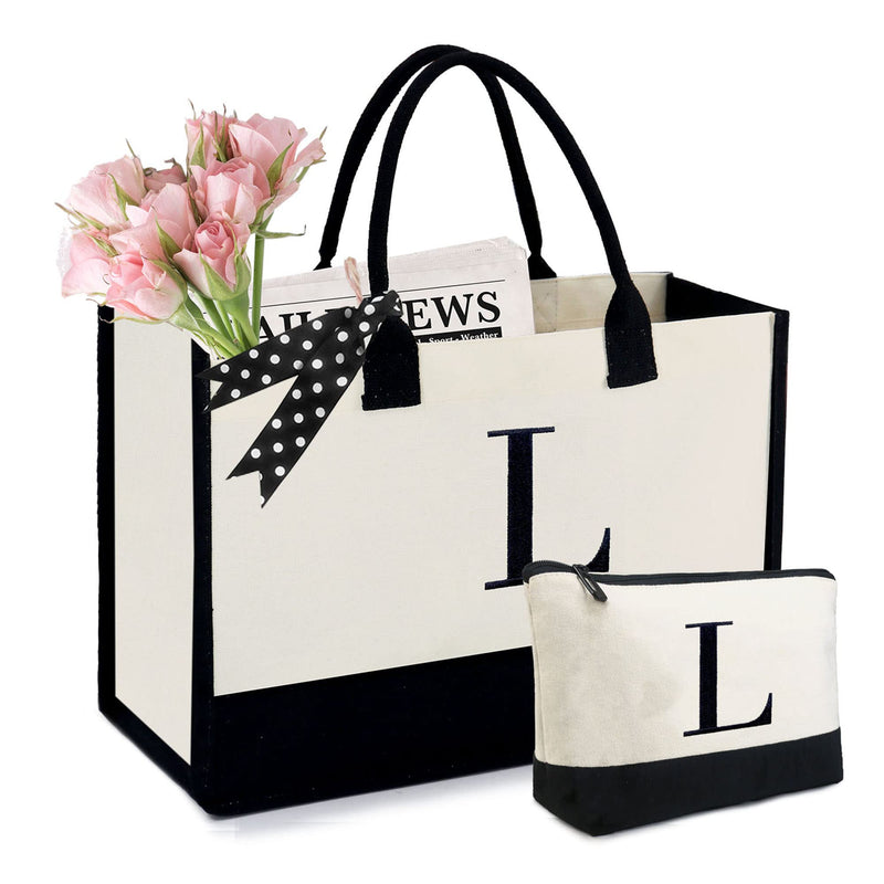 Monogram Tote Bag and Zipper Pouch