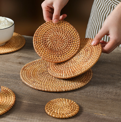 Rattan Coasters and Trivets
