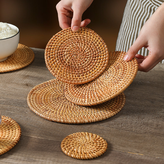 Rattan Coasters and Trivets